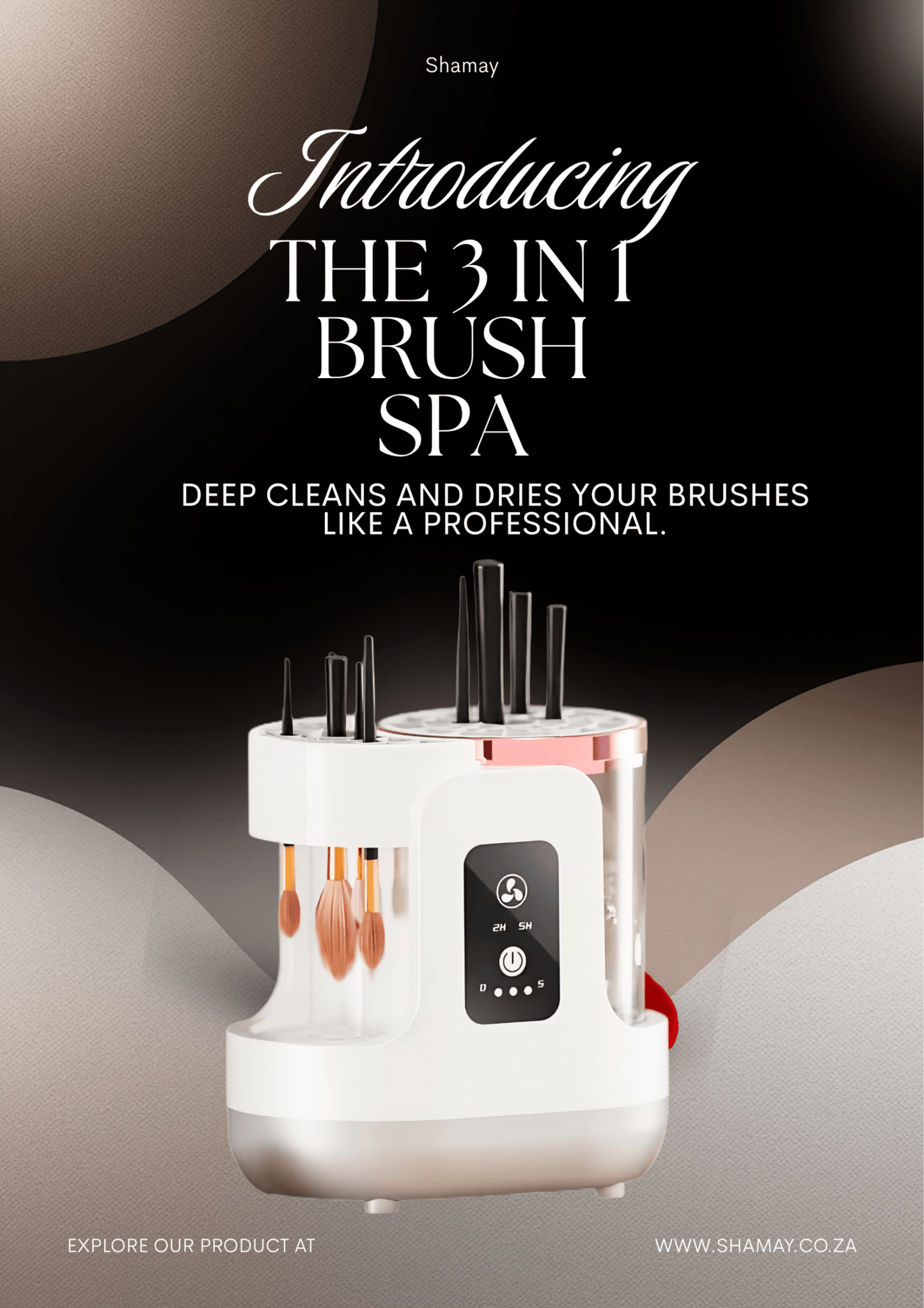 Electric 3 in 1 Makeup Brush Spa - SHAMAY